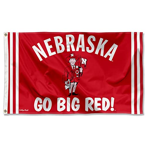 College Flags & Banners Co. Nebraska Cornhuskers Vintage Retro Throwback 3x5 Banner Flag
