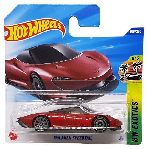 Hot Wheels McLaren Speedtail JBB28 HW Exotics 5/5 Short Card Dark Red McLaren Licensed Mattel 2025 1:64