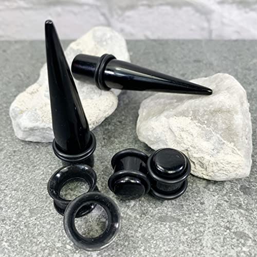 BodyJ4You 54PC Ear Stretching Kit 14G-12mm - Aftercare Jojoba Oil - Acrylic Plugs Gauge Tapers Silicone Tunnels - Lightweight Expanders Men Women2