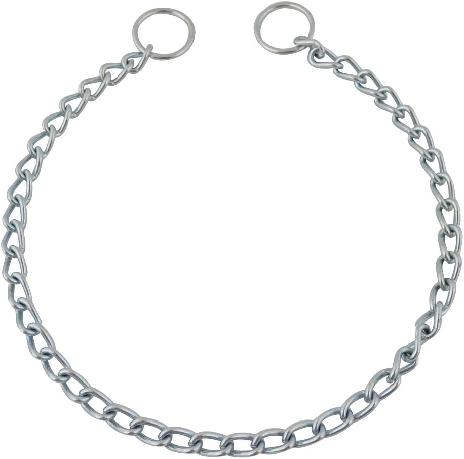 Duke's Pet Products Large Dog Choke Collar and Trainer - 24" Metal Chain Dog Collar to Assist in Your Behavioral Training Efforts - Large Breed Dogs. Easy On/Off Attachment