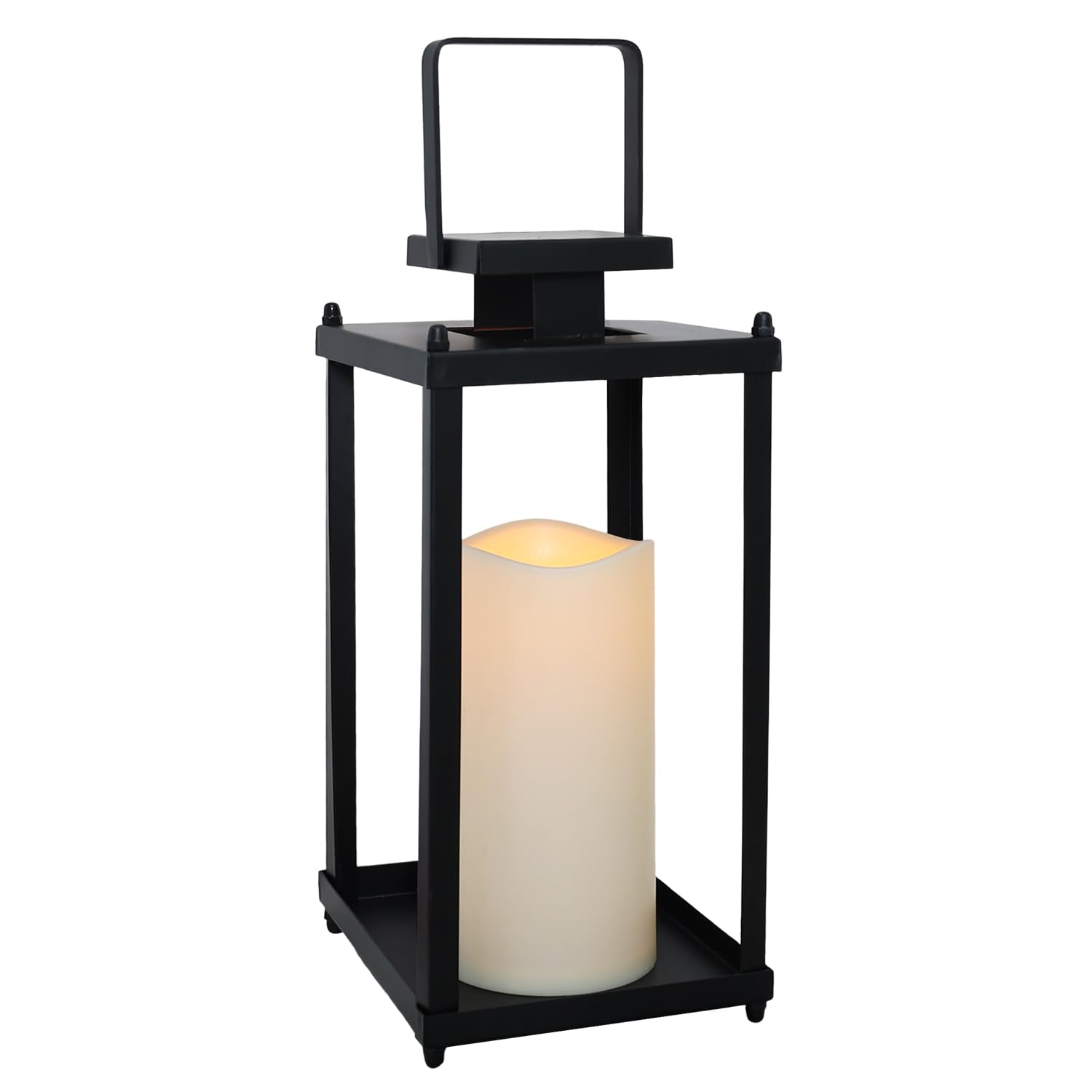 NEEDOMO Lanterns Decorative Indoor&amp; Outdoor, 13.4" Metal Tabletop Decor Lantern for Patio Home, Candle Holders for Home Kitchen Coffee Table Livinig Room Decor