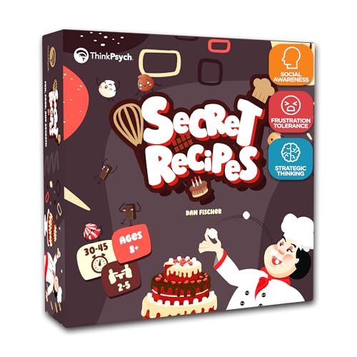 ThinkPsych Secret Recipes - The Sneaky Baking Game for The Whole Family - 2-5 Players - Family Board Games for Kids and Adults - Ages 9+