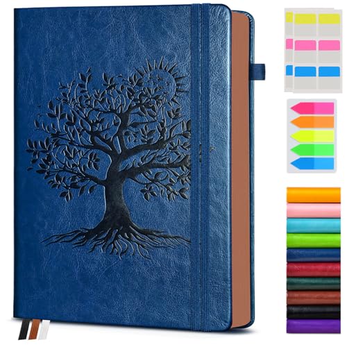 Image of Vintage Leather Journal with 300 Numbered Pages,A4 Lined Journal for Men Women,Daily Journals for Writing,College Ruled Notebook for Work,School,Note taking,Travel Diary,Large (8.5 inch X 11.3 inch)