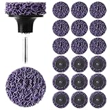 LOLYSIC 20 Stücke 50mm Grobreinigungsscheibe,Bohrmaschine Schleifscheibe,CSD Scheibe Schleifscheibe,Reinigungsscheibe Set für Winkelschleifer von Farbe,Oberflächenbearbeitung,Rostschweißnähten(Lila)