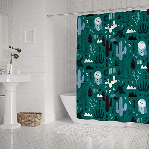 Rideau de douche imperméable beige 150x180 animaux du désert