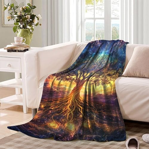 Couverture moelleuse arbre de vie : plaid de qualité supérieure pour lit