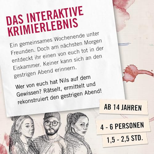 Stadtkrimis Exit Escape Stadtführung Hidden Games Hangover - Tote frieren nicht - Krimispiel für Erwachsene mit Charakterrollen - ohne Verkleiden - Detektivspiel - Rätselt alle im Team, werdet zu echten Detektiven und findet den Mörder