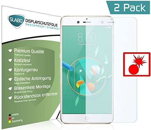 Slabo 2 x Film de Protection d'écran blindé pour Archos Diamond Alpha Plus Shockproof Résistant aux Chocs