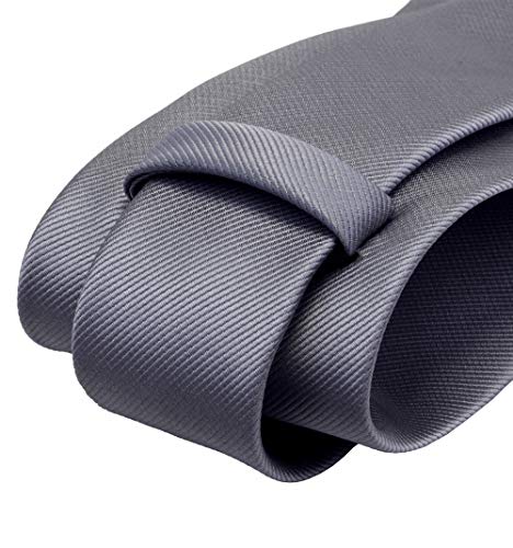 Image of GUSLESON 3.15 inch(8cm) Solid Color Necktie and Pocket Square Cufflinks Sets For Men + Gift Box