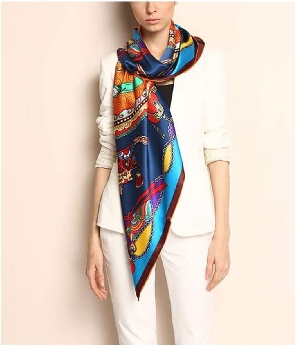 Foulard En Soie 100% Jodhpur - Modèle Vintage Bleu, Occasion En Très Bon état (TBE)