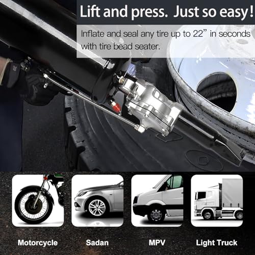 Image of Taelakeni 8L Tire Bead Seater Air Bead Blaster Tool Trigger Seating Inflator for Cars ATV, Black