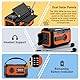 12000mAh Kurbelradio mit Handyladefunktion, Solar Radio mit 2 Sonnenkollektoren, AM/FM Tragbar Notfallradio mit Kopfhöreranschluss/Leseleuchte/LED Taschenlampe/Kompass/SOS Alarm für Camping Outdoor