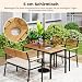 COSTWAY Gartenmöbel Set, Terrassenmöbel inkl. Gartentisch mit Schirmloch, Sitzbank & 2 stapelbare Gartenstühle mit Kissen, Sitzgruppe für 4 Personen, Gartengarnitur, Sitzgarnitur, Outdoor Essgruppe