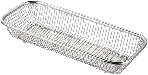 Luxshiny Cesta de cubiertos para lavavajillas, estante de secado de cubiertos, soporte para utensilios de encimera, de malla de acero inoxidable, Luxshiny Cesta de cubiertos para lavavajillas, estante de secado de cubiertos, soporte para utensilios de encimera, de malla de acero inoxidable,