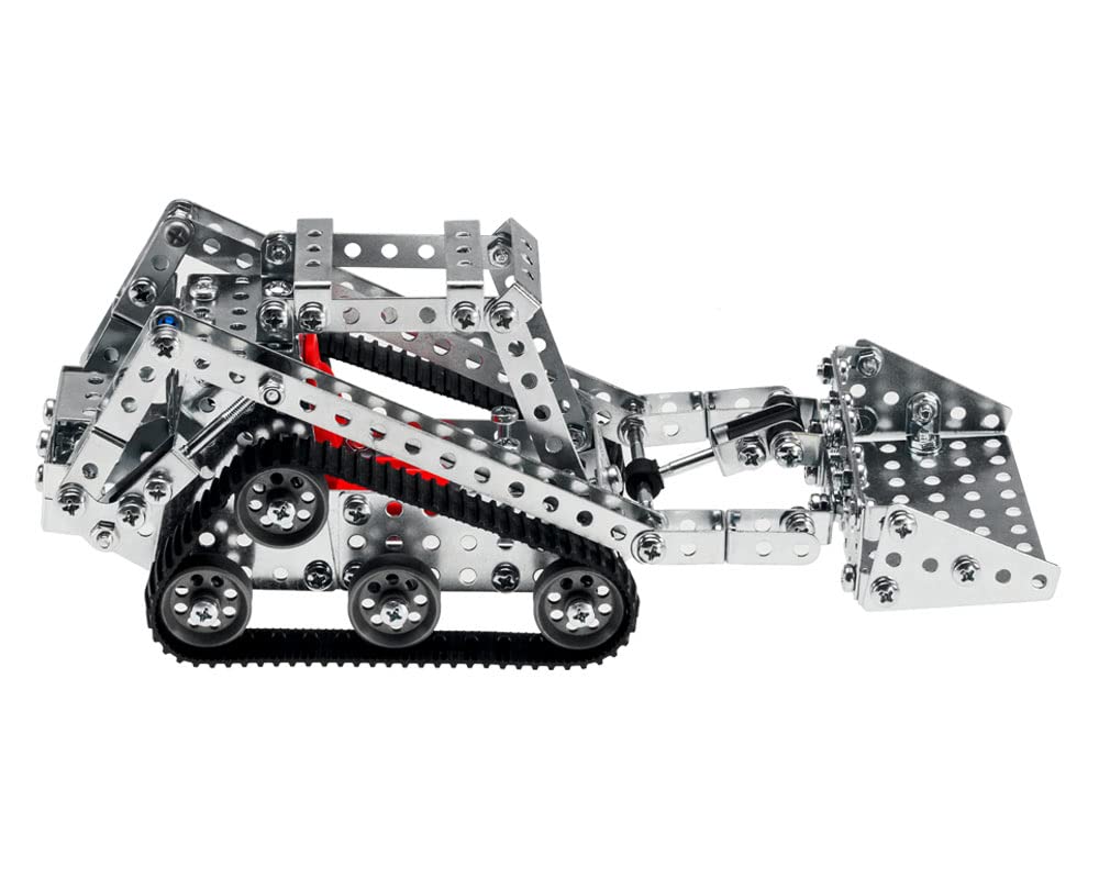 eitech Kompaktlader - Metallbaukasten 00220, 360+ Teile Bauteile | Modellbau, Stabilbaukasten, Baustellenfahrzeug Bausatz, für Kinder ab 8 9 10 Jahren und Erwachsene, Modellbausatz