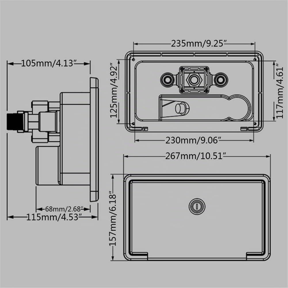 Flessibile Doccia Esterno per Camper, Kit Box Doccia Per Camper Con Serraturadoccia Rubinetto Tubo Doccia a Parete Doccia Box Doccia Esterno Interruttore Freddo Caldo per Barca Marina Camper Caravan