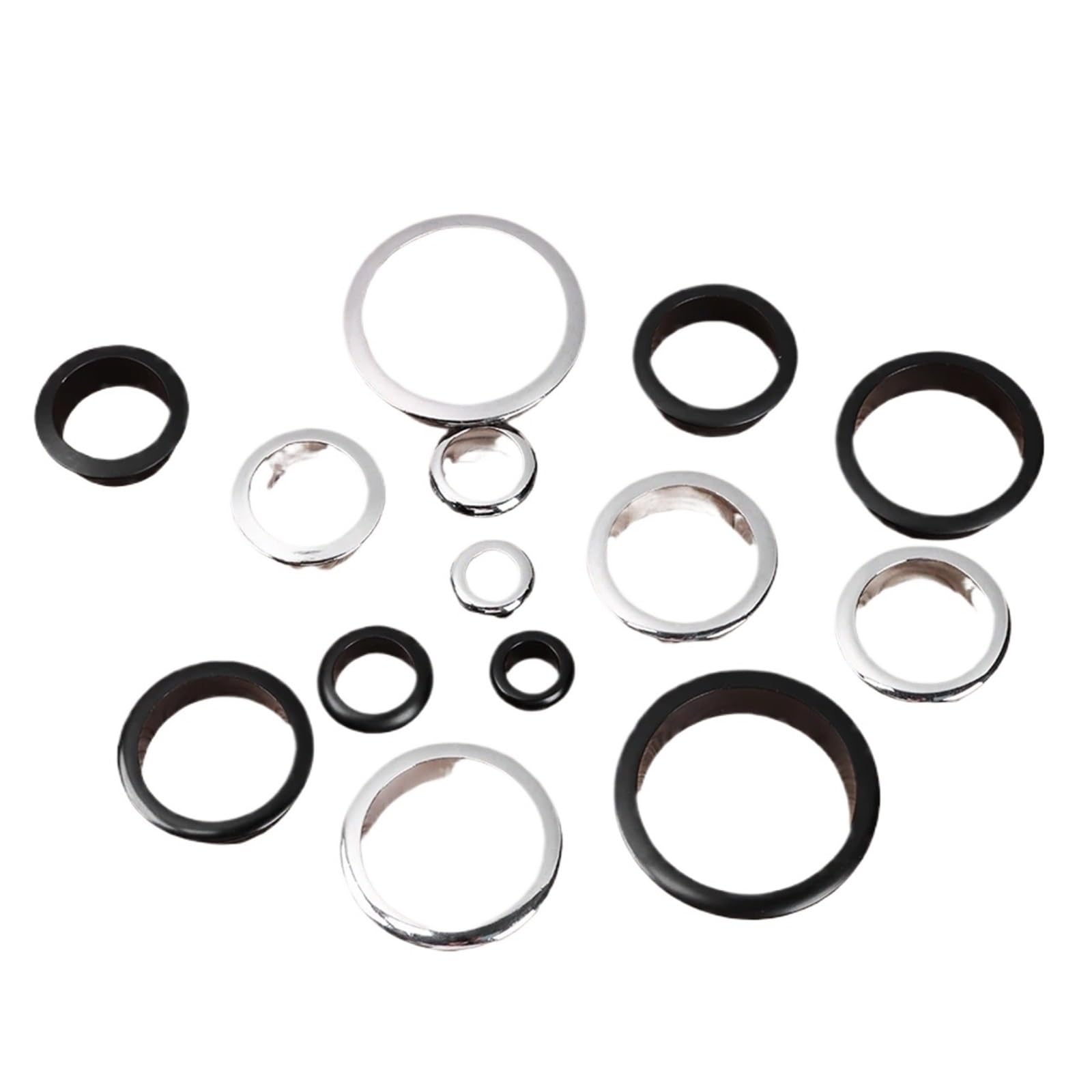Desk Grommets Zinc Alloy Desk Grommet Cable Management Hole Covers 20pcs Black Silver