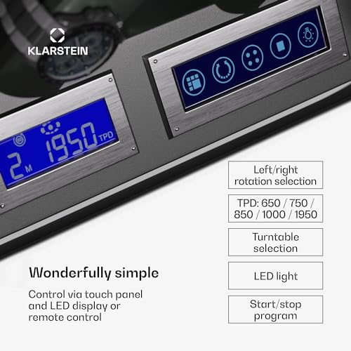 KLARSTEIN - Automatische horlogeopwinder, batterijbox voor 4 horloges, doos met opwindhouder, deur van acryl, 5 TPD-instellingen, 3 rotatiemodi - Afbeelding 6