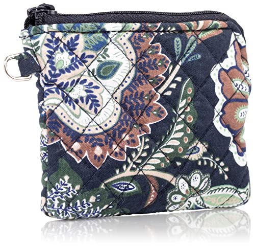 Vera Bradley Women's Women's Cotton Coin Purse, Java Navy Camo - Recycled Cotton, One Size #TOP1