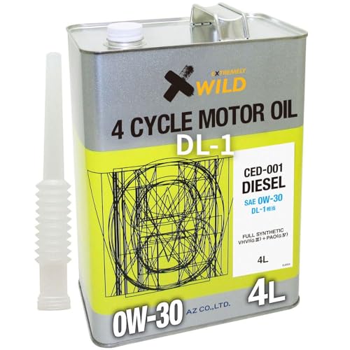 Amazon | AZ (エーゼット) エンジンオイル 4L 車用 0W-30 DL-1相当 DPF
