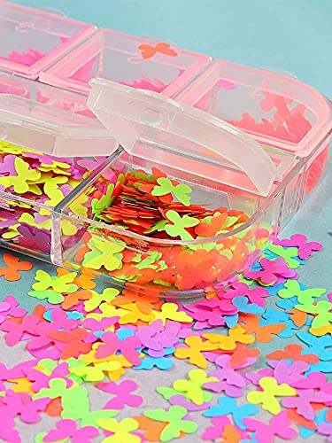 24 Colors Butterfly Nail Glitter Decor Sequins,Swetidy 3D Holographic Butterfly Nail Decals Flakes For Acrylic Nails Manicure Paillettes Ultrathin Face Body Glitters And Nail Art Decoration & Diy #TOP3