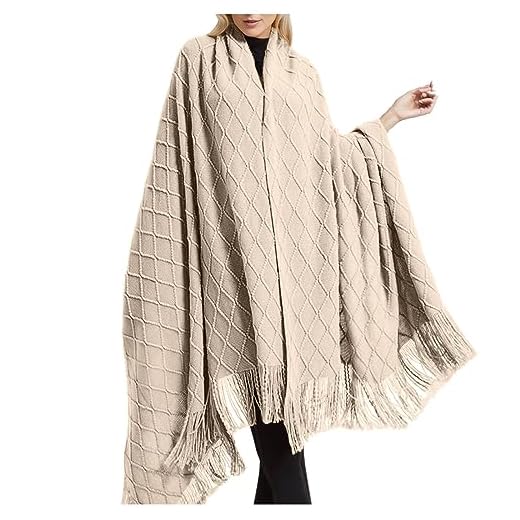 Fular Mujer, Pañuelos Cálida Ligero Cálida Estolas Para Bodas Elegantes Chal Dorado Seda Foulard Grandes Mantoncillo Capa Pashmina Chal Negro Mexicano Ganchillo Chaqueta Invierno