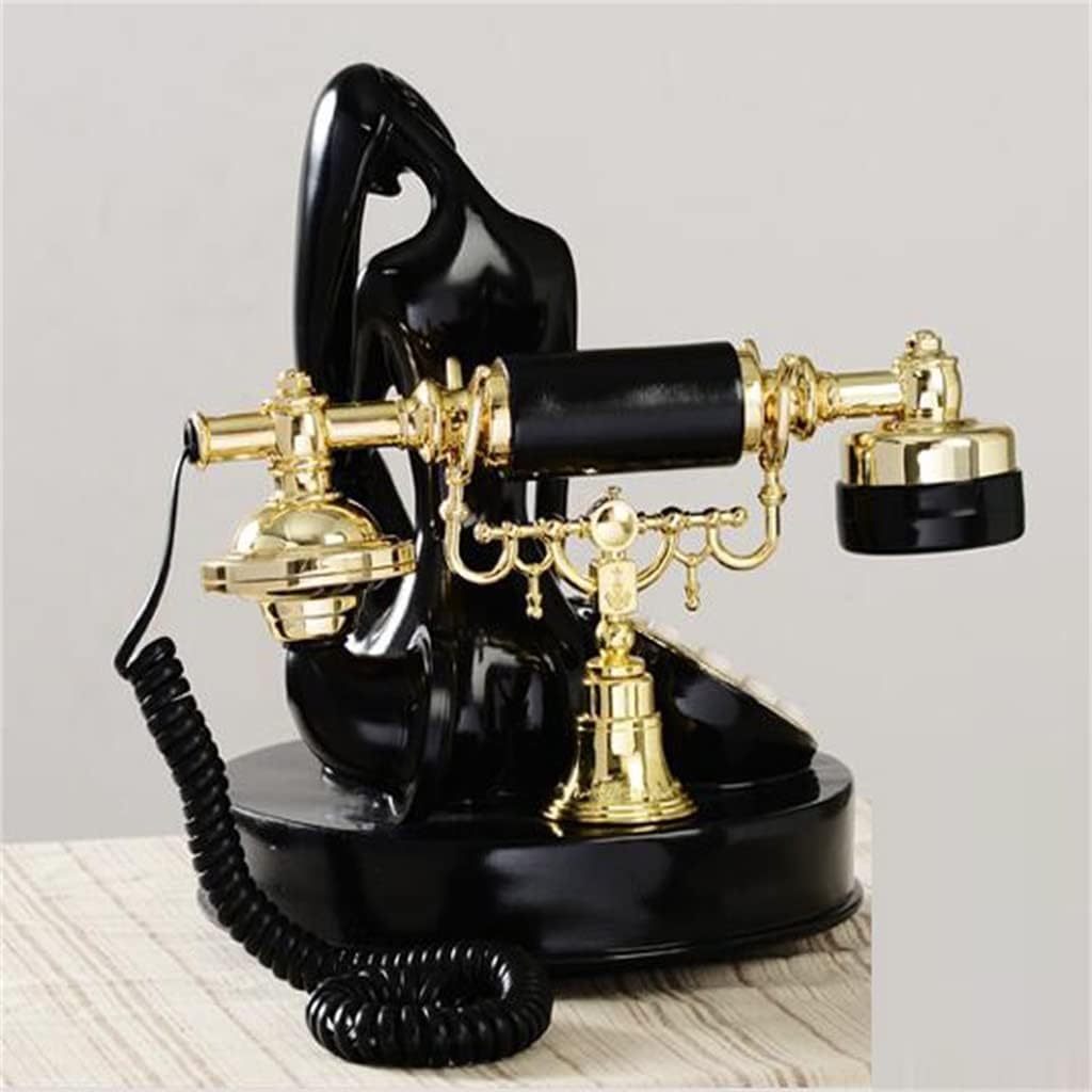 European Vintage Telephone Rustic Wired Household Landline Living Room Antique Decorative Ornaments