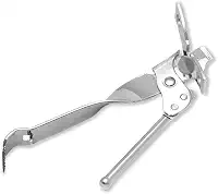 Chef Craft Selecione abridor de latas com tapper, 16,5 cm de comprimento, folheado a níquel