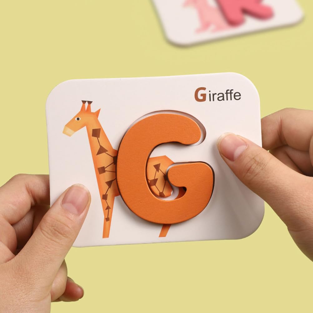 Alphabet- und Zahlenzuordnungsspiel, Holzbuchstaben- und Zahlkarten