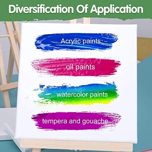 Esrich Canvases For Painting 36Pack/9Size,Square Canvas With 4*4",6*6",8*8",Rectangle Canvas With 5*7", 8*10", 9*12", 11*14",Round Canvas With 8*8",10*10",Painting Canvas For Oil & Acrylic Paint #TOP3