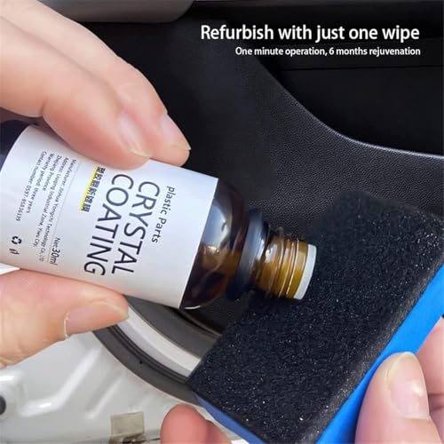 Image of BELLOX Crystal Coating for Car Bike Plastic Parts | 30ml PVC Restorer for Car Revitalizing Coating Agent | Car Maintenance Dashboard Plastic Parts | Crystal Coating Cleaner Polish Shining Accessories