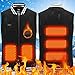 LIUHD Heated Vest,Windproof Electric Heated Jacket for Women and Men,5 Zone Lightweight Running Warm Vest,Red,3XL(Bust:122CM)