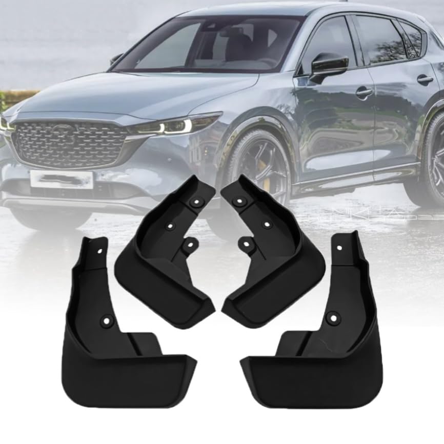 Image of Mud Flaps,Splash Guards for Mazda CX-5 KF 2021-2024 Facelift, 4 PCS Mud Flaps Splash Guards for Mazda CX-5 KF 2021-2024 Facelift Front LH RH and Rear LH RH,Black