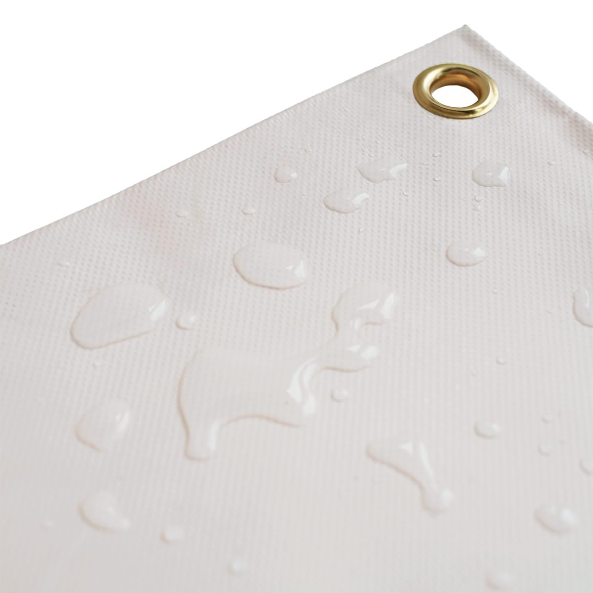 Tecplast Telo Ombreggiante Bianco Crema 3,5x3,5 m - Garantia de 8 Anni LP640BV - Frangivista PVC per Giardino, Balcone e terrazzo