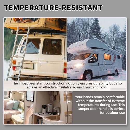 Image of TonGass (3 Pack, White All Weather Plastic Grab Handle for RV Trailer