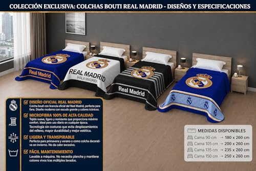 Colcha Bouti Real Madrid Microfibra Premium Textil Termosellado 5