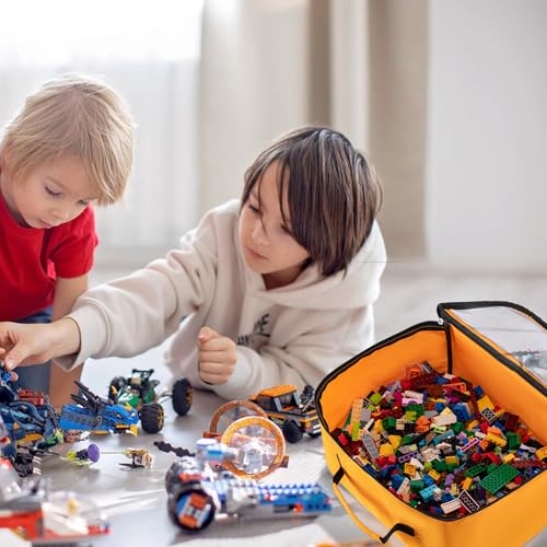 Image of 4 PCS Toys Storage Bag, Classic Bricks Building Set Storage Bag, Travel Case for Building Toys, Puzzles,X Large Size