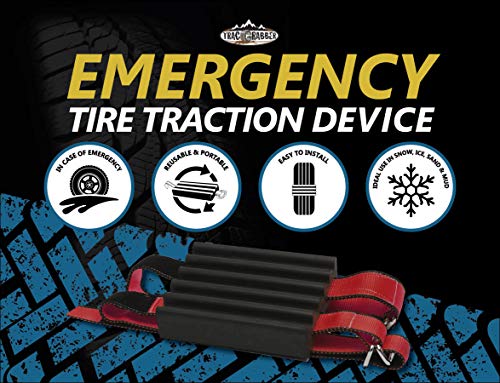 TRACGRABBER Trac-Grabber – Snow, Mud and Sand Tire Traction Device, Set of 2 – for Wide Track or Super Single Trucks, Easy to Install – A Snow Traction Mat Alternative – Get Unstuck - Thumbnail 2