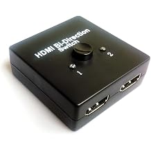 Easyday 2-Port Hdmi Bi-Directional 2x1 Switch Switcher 1x2 Splitter Selector 3D 1.4v 1 in 2 Out 1 Input 2 Output