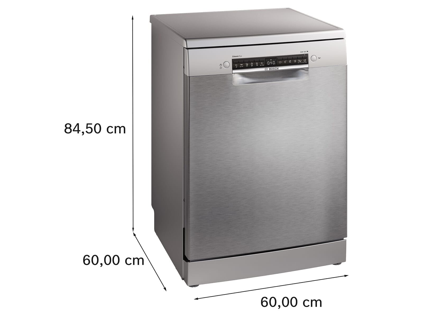 Bosch Lave-vaisselle pose libre 60 cm Silver Inox SMS4EMI06E Serie 4
