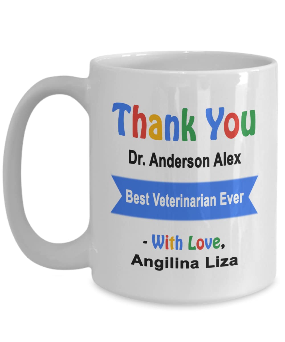 Personalized Mug, Best Veterinarian Ever, Gift for Veterinarian, Thank you Gift, Birthday Gift, Appreciation Gift