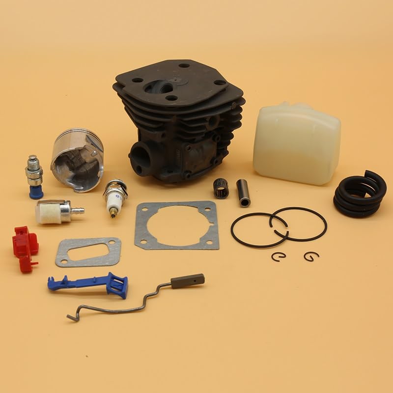 Części do kosiarki 45mm tłok cylindra filtr powietrza świeca zapłonowa paliwa zestaw linii dla HUSQVARNA 340 345 350 353 ogród części zamienne do pił łańcuchowych