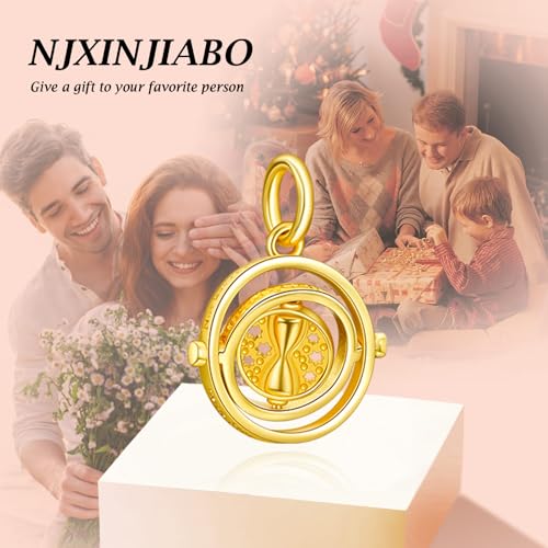 Image of S925 Sterling Silver Gold Plated Romantic Charms, Gifts for Mom Girlfriend Family on Valentine's Day Birthday Christmas Anniversary, Bracelet Necklace Bead Charm