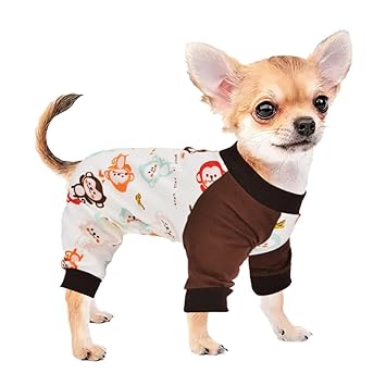 Dog Pajamas for Small Dogs Girl Boy, Chihuahua Pajamas, Cute Warm Tiny Dog Clothes Outfit, Extra Small Puppy Pjs, Soft Pet Onesies,Doggie Jumpsuits Yorkie Teacup Cat Clothing (X-Small)