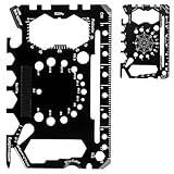 25-in-1 Multitool Karte‌ - Edelstahl Kreditkarten-Tool, Outdoor & Survival Gadget für Männer, praktisches Camping-Zubehör, Geschenk für Männer