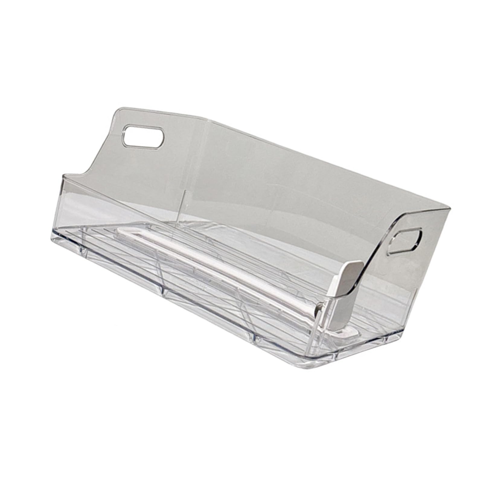 Clear Acrylic Bookend Space Saving Desktop Book Organiser Sliding Action Book for Desktop and Shelf Library