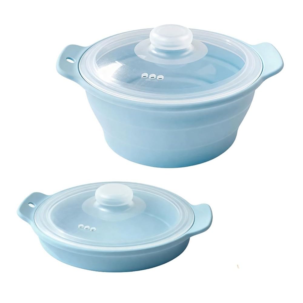 CTRLZS Food for Cooking Steamer 42 Oz Silicone Microwave with Handle for Vegetable, Seafood, Leftovers, Rice Cooker