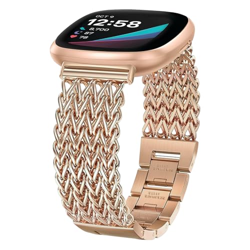 Alociaga^oh Fitbit Versa 4/Sense 2/Versa 3/SenseΉ 22mm hbV[XeXX`[`F[Xgbv fUCi[Xgoh ([YS[h)