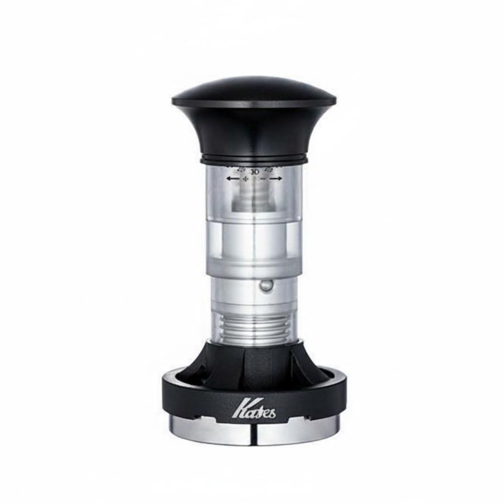 de Café Espresso Tamper Compactador Presionador con Automático y Fuerza Estable Materiales de Aluminio y Acero Inoxidable 304 Adecuada para Baristas, Negro, 51mm