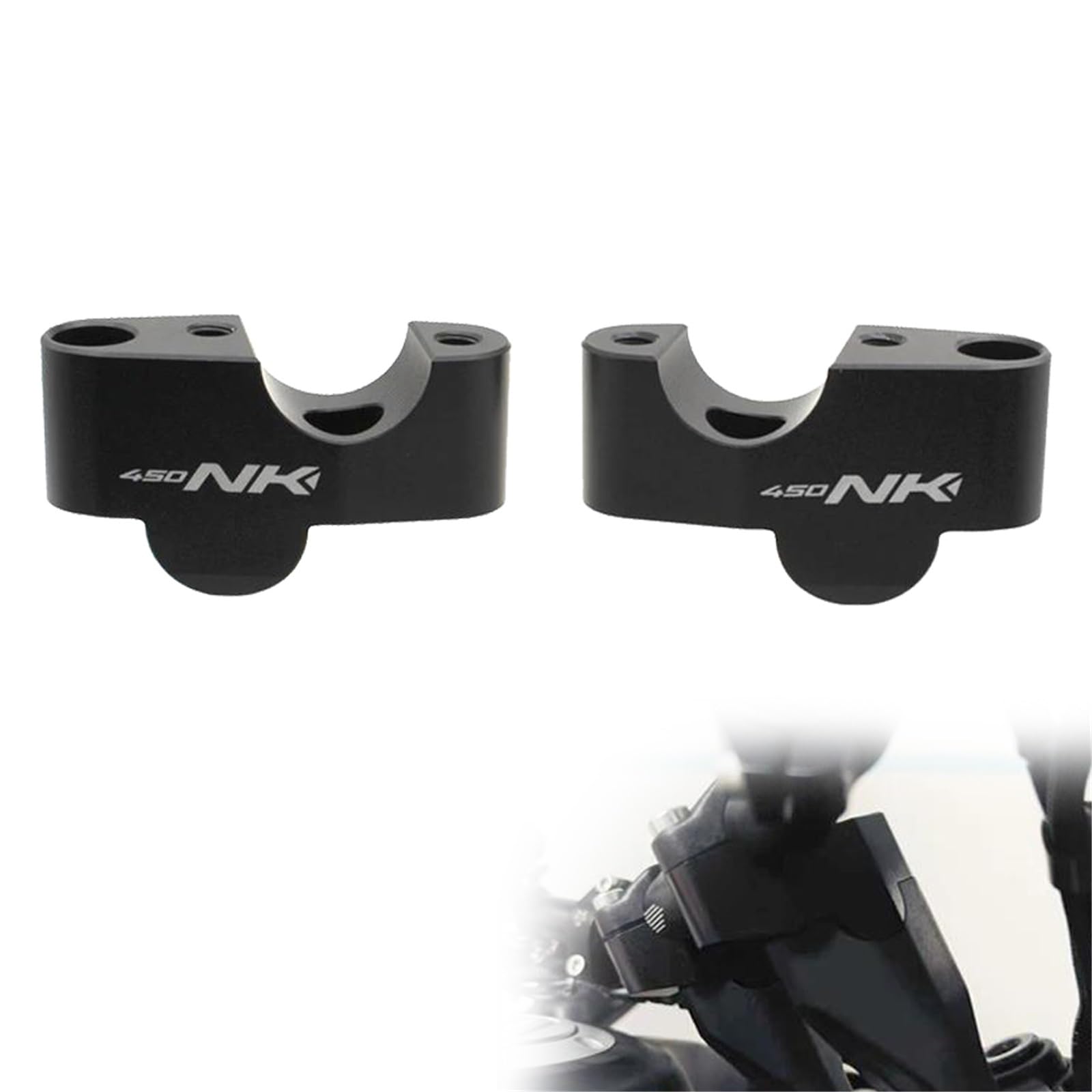 Rehausseurs de guidon pour CFMOTO 450NK 2023-2024 support de serrage noir arrière